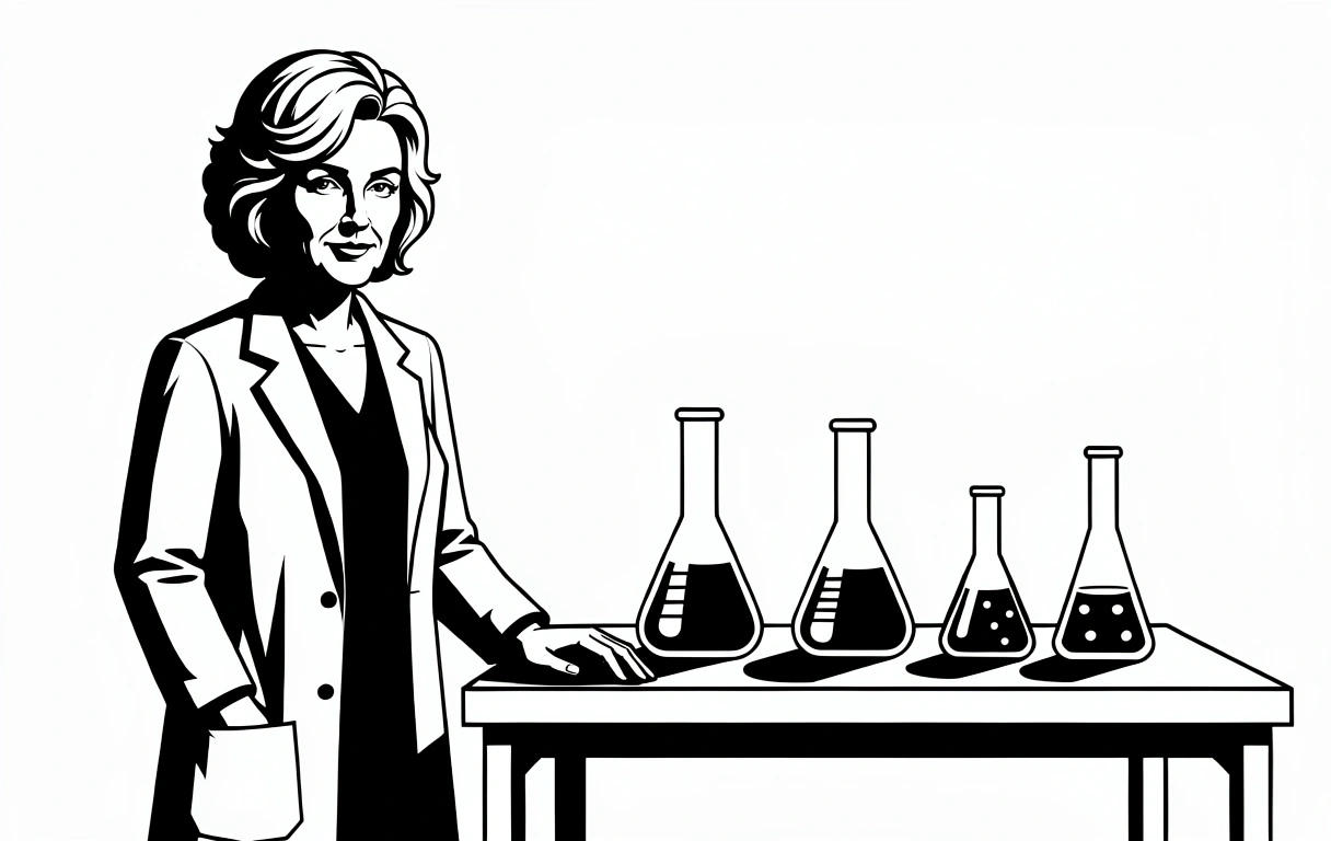 Ernährungsexpertin im Labor-Setting